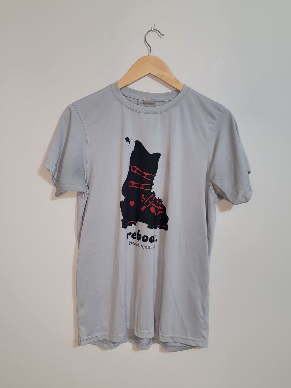 "Reboot" Light Gray Graphic Tee